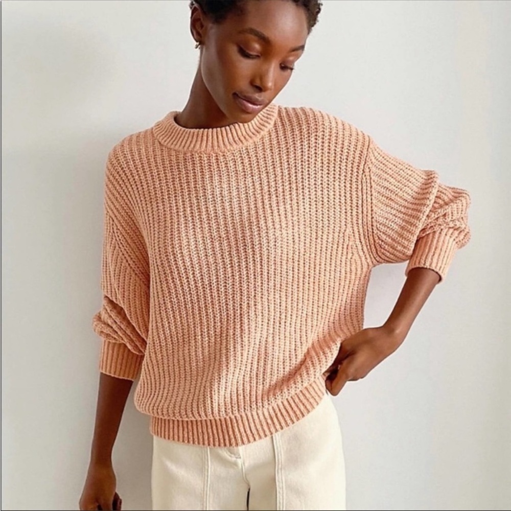 Wilfred Aritzia Chenille Chunky Knit Crewneck Sweater Size Medium